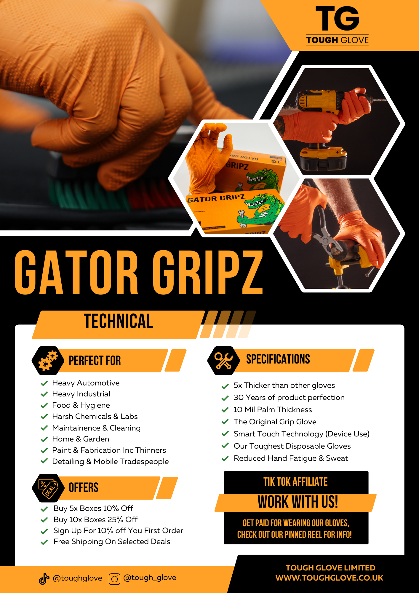 Gator Gripz - By Tough Glove
