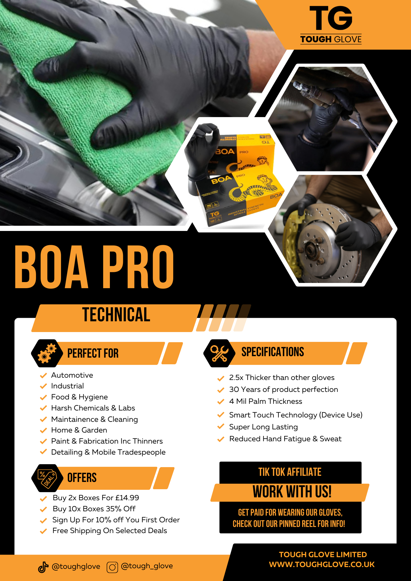 BOA Pro - By Tough Glove - BOX OF 100
