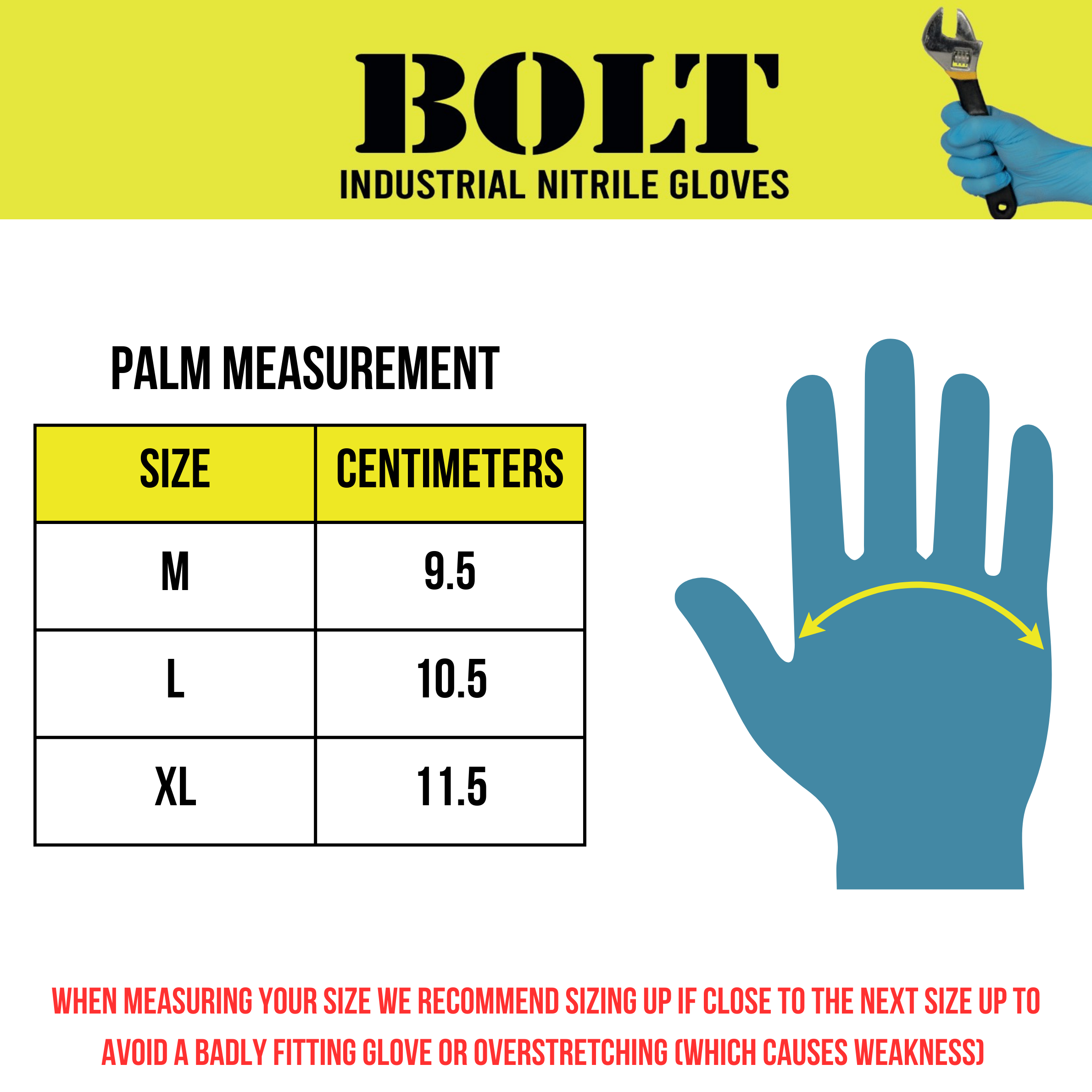 Bolt Gloves - By Tough Glove -  BOX OF 100