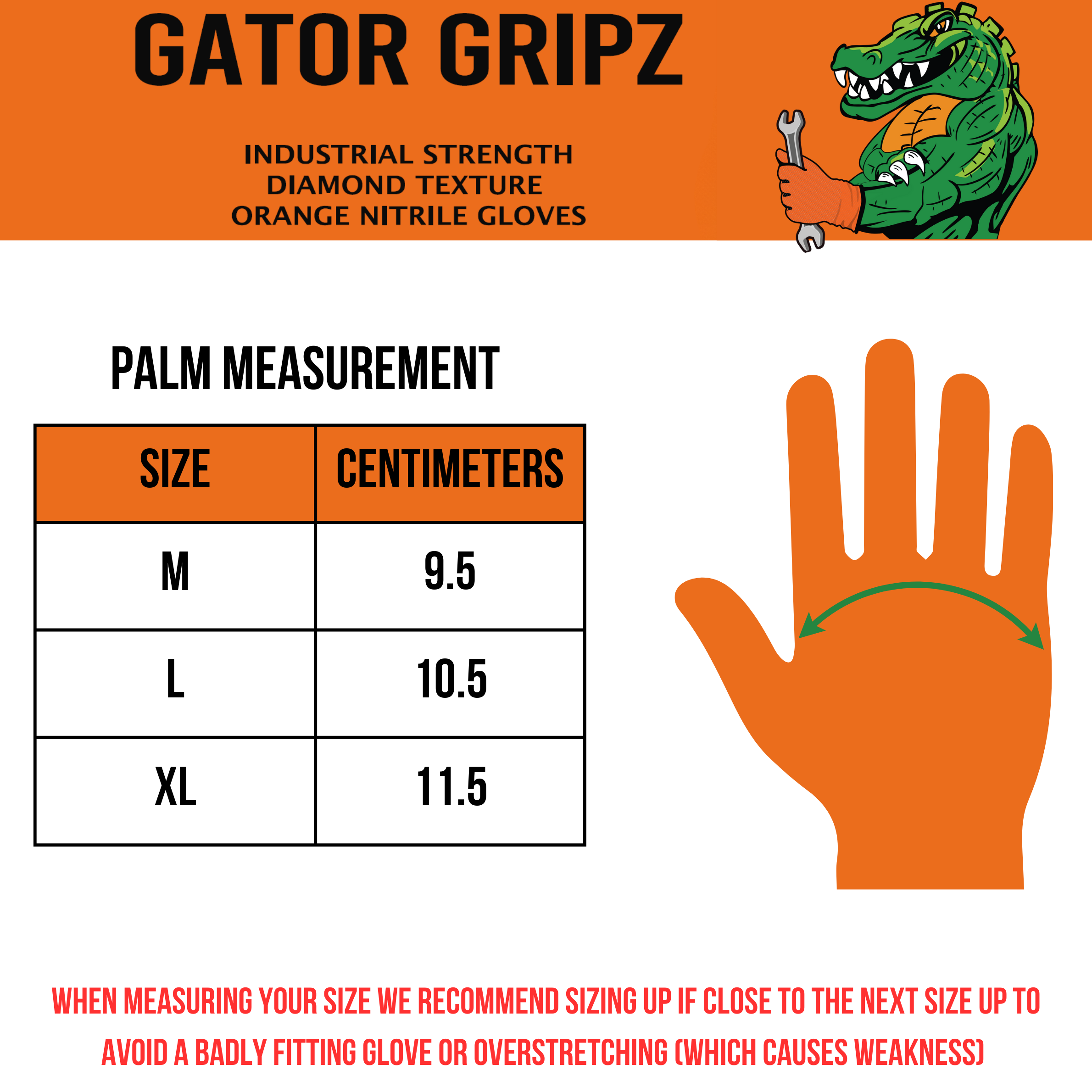 Gator Gripz - By Tough Glove -  BOX OF 50
